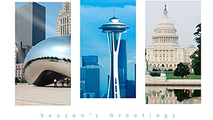 Elegant Icicles Cities holiday e-card thumbnail
