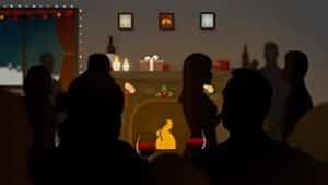 Holiday Party Brickwall corporate holiday ecard thumbnail