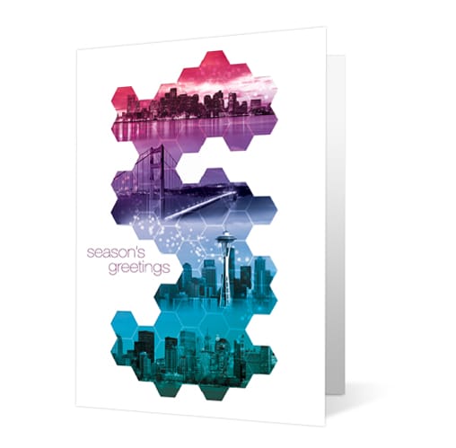mosaic corporate holiday greeting card thumbnail
