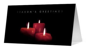 quiet candles corporate holiday greeting card thumbnail