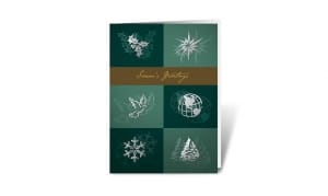 elegant symbols corporate holiday greeting card thumbnail