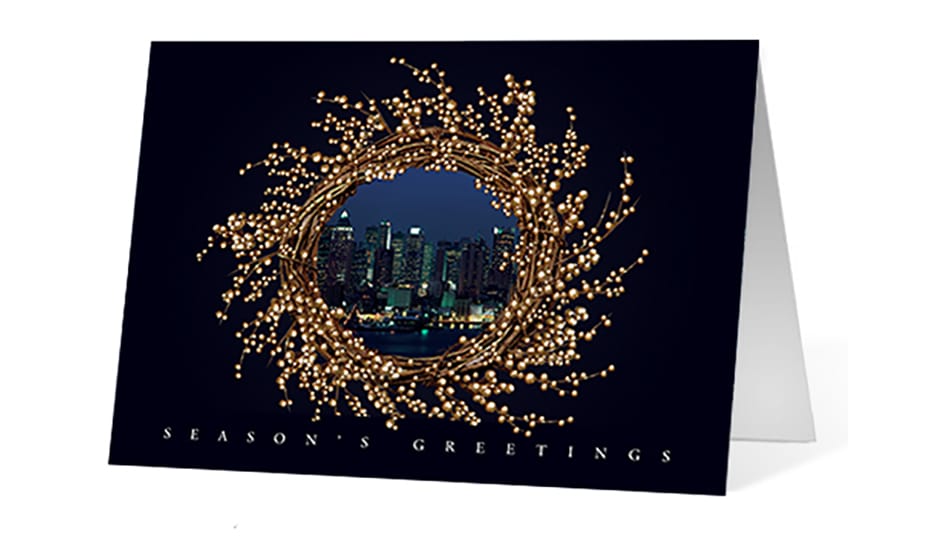 Wreath Views corporate holiday greeting card thumbnail