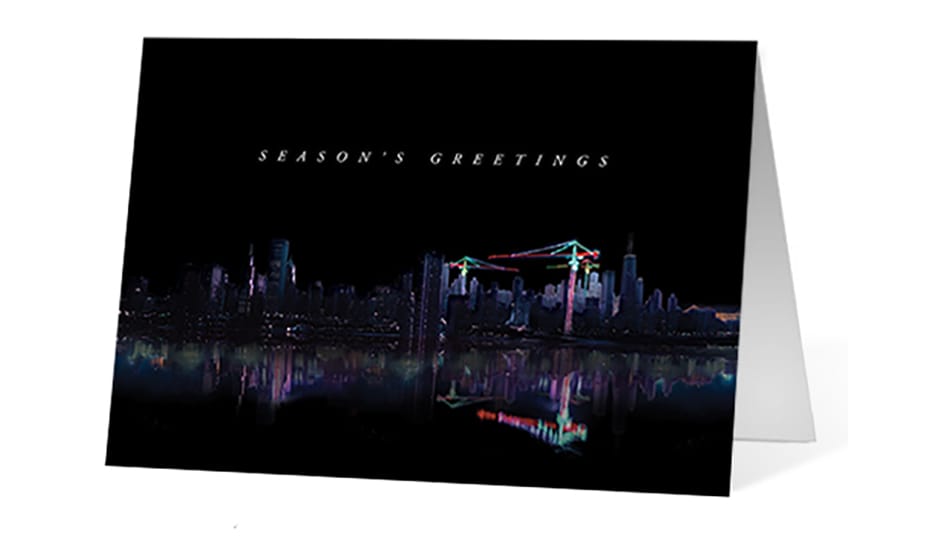 Holiday crane corporate holiday greeting card thumbnail