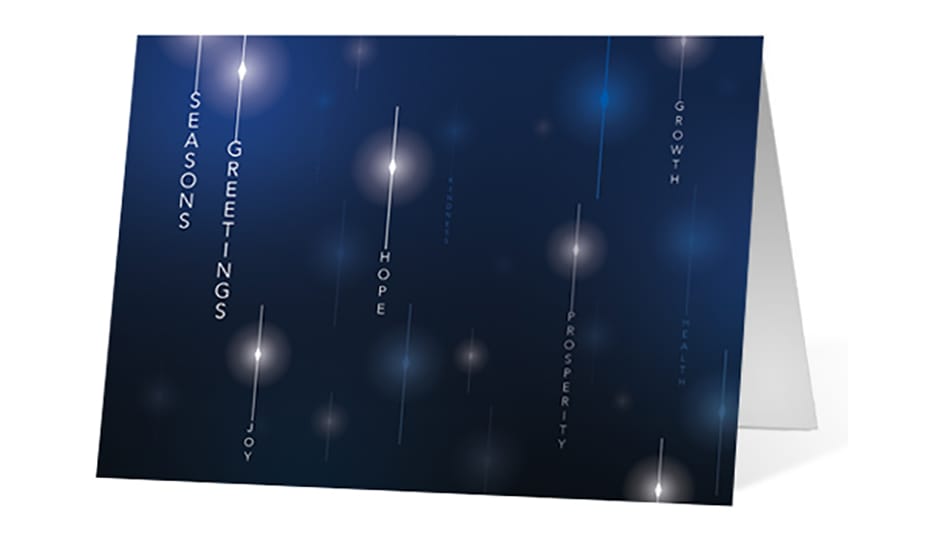 Levitation corporate holiday greeting card thumbnail