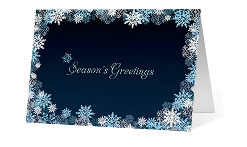 Snowy Breeze corporate holiday greeting card thumbnail