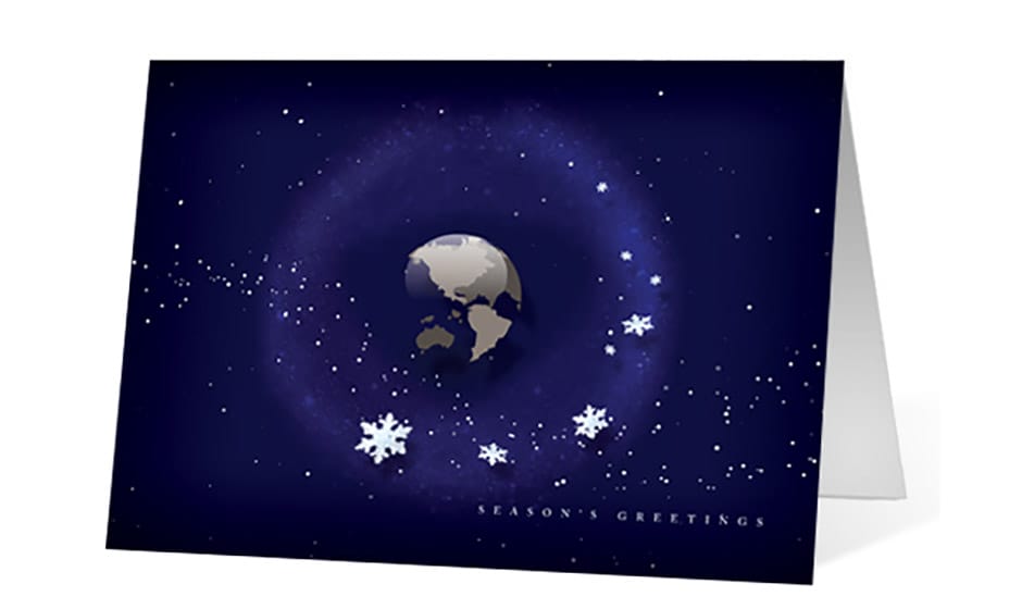 Cool Radiance corporate holiday greeting card thumbnail