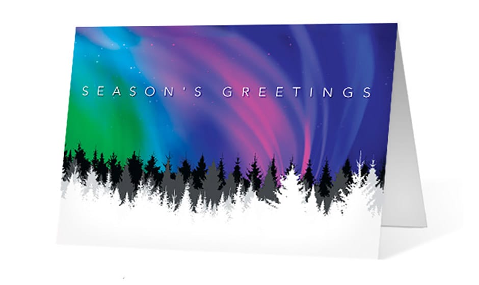 aurora corporate holiday greeting card thumbnail