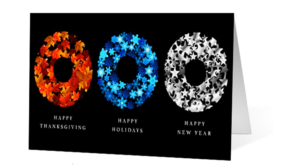 harmonious corporate holiday greeting card thumbnail