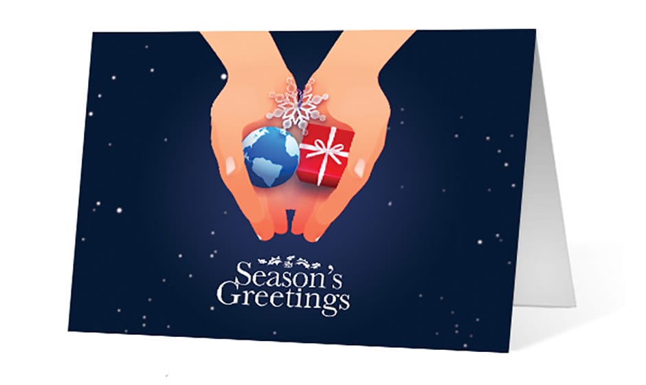 extending gestures corporate holiday greeting card thumbnail
