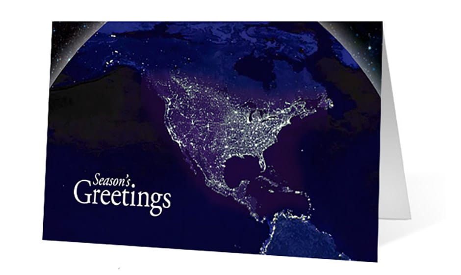 cosmic greeting corporate holiday greeting card thumbnail