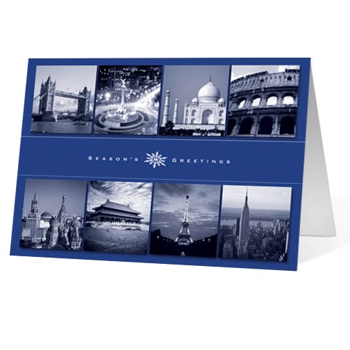Worldly Greetings corporate holiday business print card