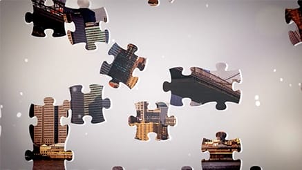 puzzles city corporate holiday ecard thumbnail