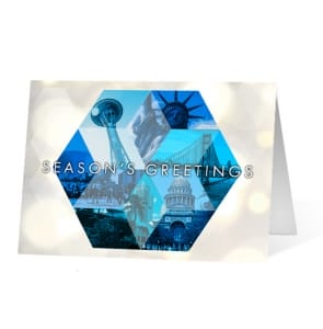 Holiday Hexagon corporate holiday print card thumbnail