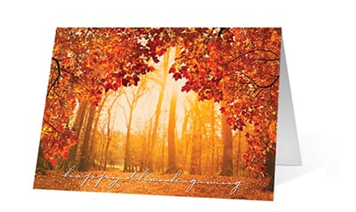 Thankful Moment corporate holiday greeting card thumbnail