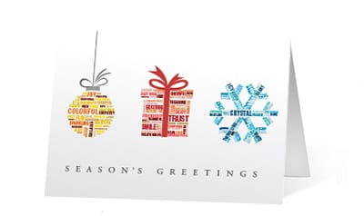 City Snow Globe corporate holiday greetings card thumbnail