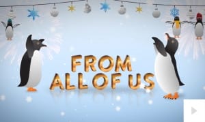 playful penguin corporate holiday ecard thumbnail