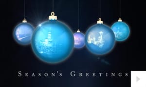 Reflective Impressions-Black BG corporate holiday ecard thumbnail