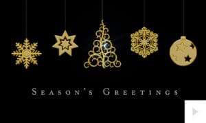 Die Cut corporate holiday ecard thumbnail