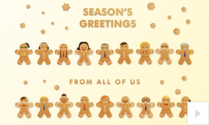 gingerbread men Vivid Greetings video corporate ecards thumbnail