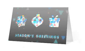 unfolding corporate holiday greeting card thumbnail