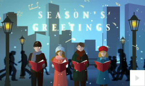 city carolers corporate holiday ecard thumbnail