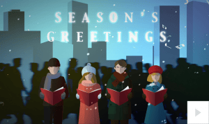 city carolers corporate holiday ecard thumbnail