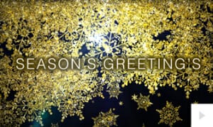 Flakes of Gold corporate holiday ecard thumbnail