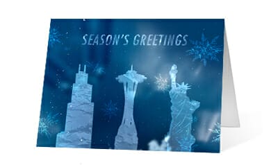 2019 Landmark Illumination corporate holiday greeting card thumbnail
