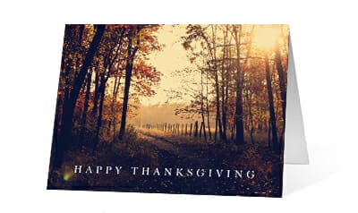 2019 landscape fall corporate holiday greeting card thumbnail