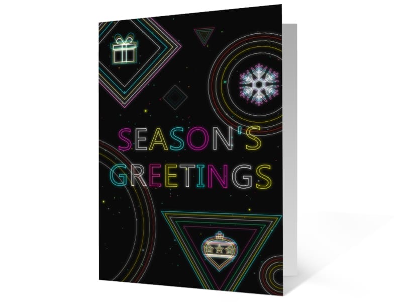 Merry Bright version 2 2020 corporate holiday print greeting card thumbnail