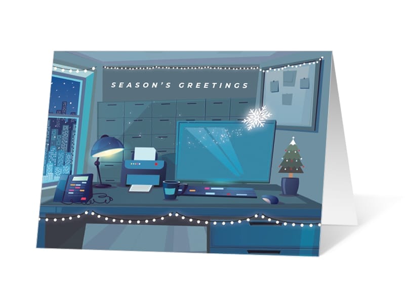 Night Before 2020 corporate holiday print greeting card thumbnail
