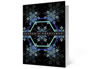 Playful Snowflake 2020 corporate holiday print greeting card