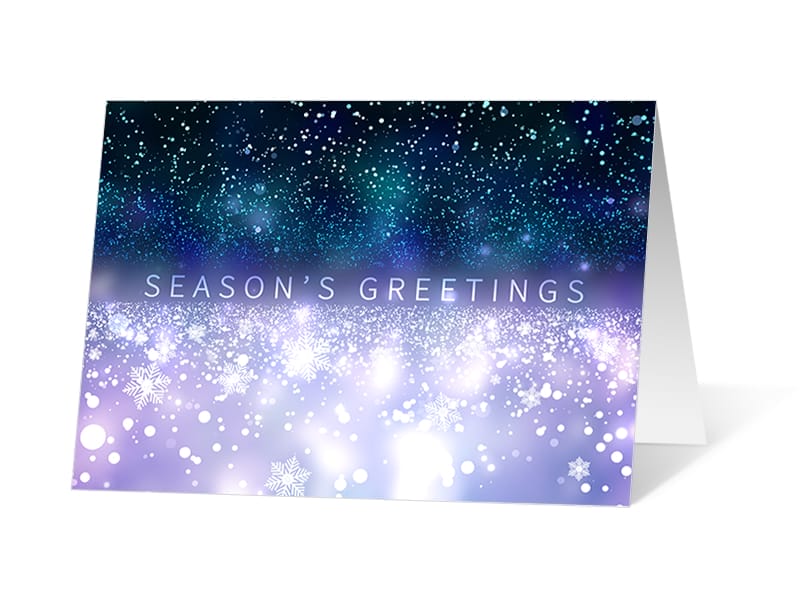 Sparkling Horizon color 2 2020 corporate holiday print greeting card thumbnail