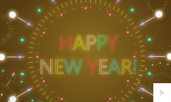 Merry & Bright New year (Gold)