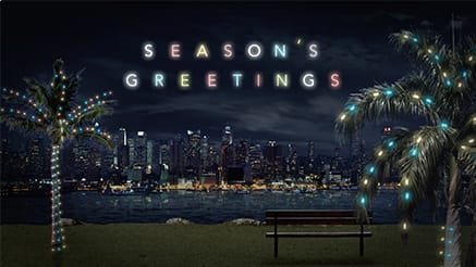 2017 Palm Tree Wishes corporate holiday ecard thumbnail