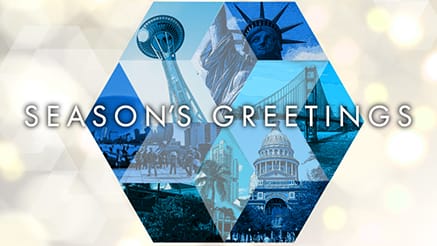 2017 Holiday Hexagon corporate holiday ecard thumbnail