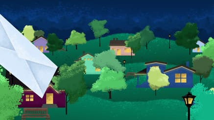 Envelope Journey warm climate version Holiday ecard thumbnail