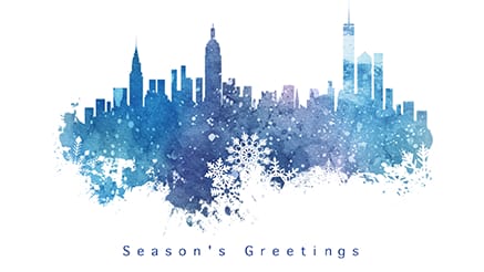 Watercolor Wishes corporate holiday ecard thumbnail
