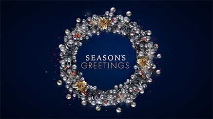 Glimmering Wreath corporate holiday ecard thumbnail