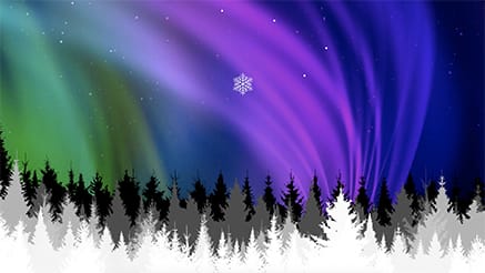Aurora Borealis corporate holiday ecard thumbnail