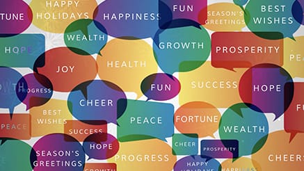 Vibrant Wishes corporate holiday ecard thumbnail