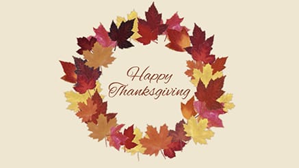 Fall Wreath corporate holiday ecard thumbnail