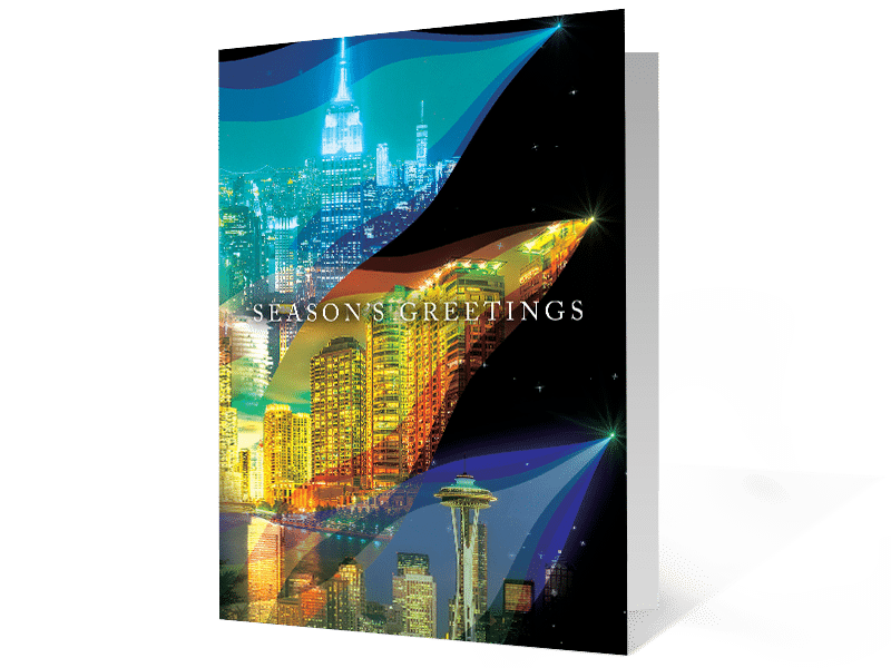 Colorful Wave corporate holiday print thumbnail