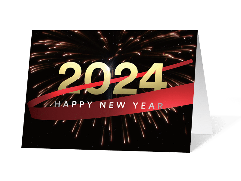 New Year Ribbon corporate holiday print thumbnail