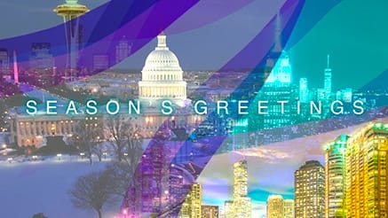 Colorful Wave corporate holiday ecard thumbnail